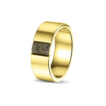 Ring met vingerafdruk