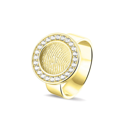 Ring met vingerafdruk