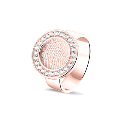 Ring met vingerafdruk