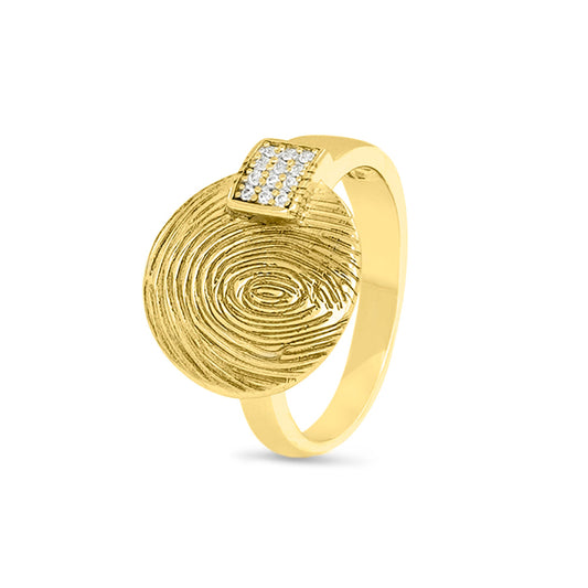 Ring met vingerafdruk