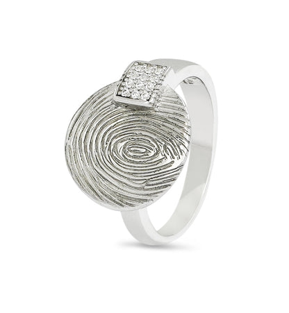 Ring met vingerafdruk