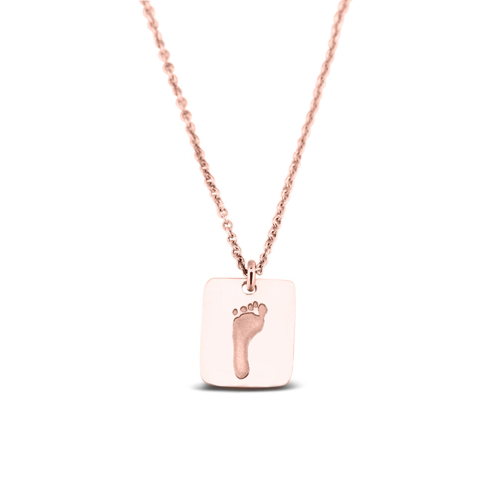 Hanger roségoud voorzien van een gravure uit collectie gedenksieraden. Roségoud