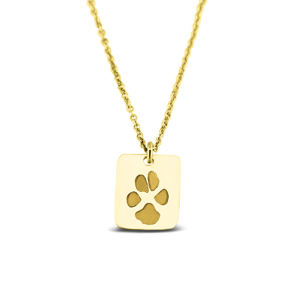 Hanger geelgoud voorzien van een gravure uit collectie gedenksieraden. Geelgoud