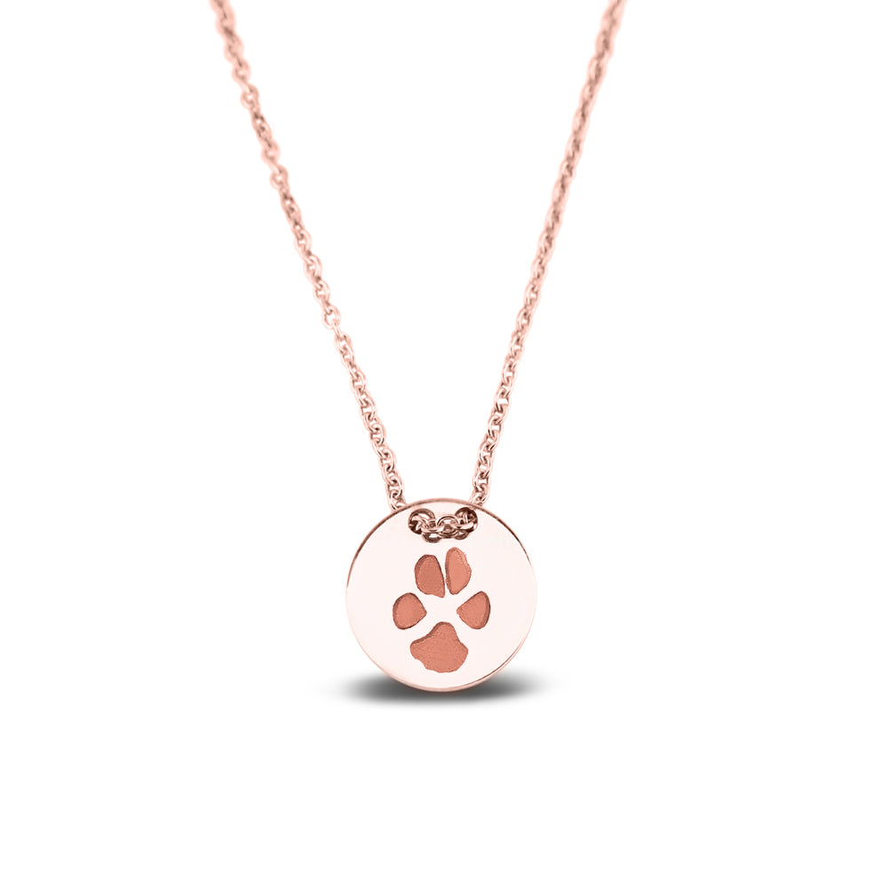 Hanger roségoud voorzien van een gravure uit collectie gedenksieraden. roségoud