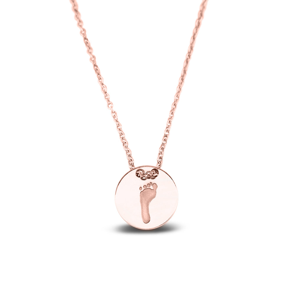 Hanger roségoud voorzien van een gravure uit collectie gedenksieraden. roségoud