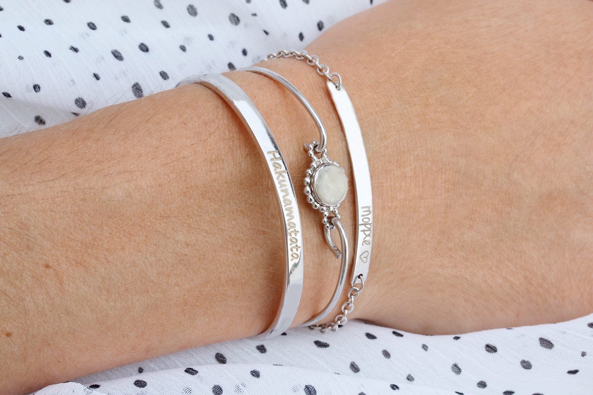 armband 5 mm breed voor tekst, een vingerafdruk of gravure ,alle