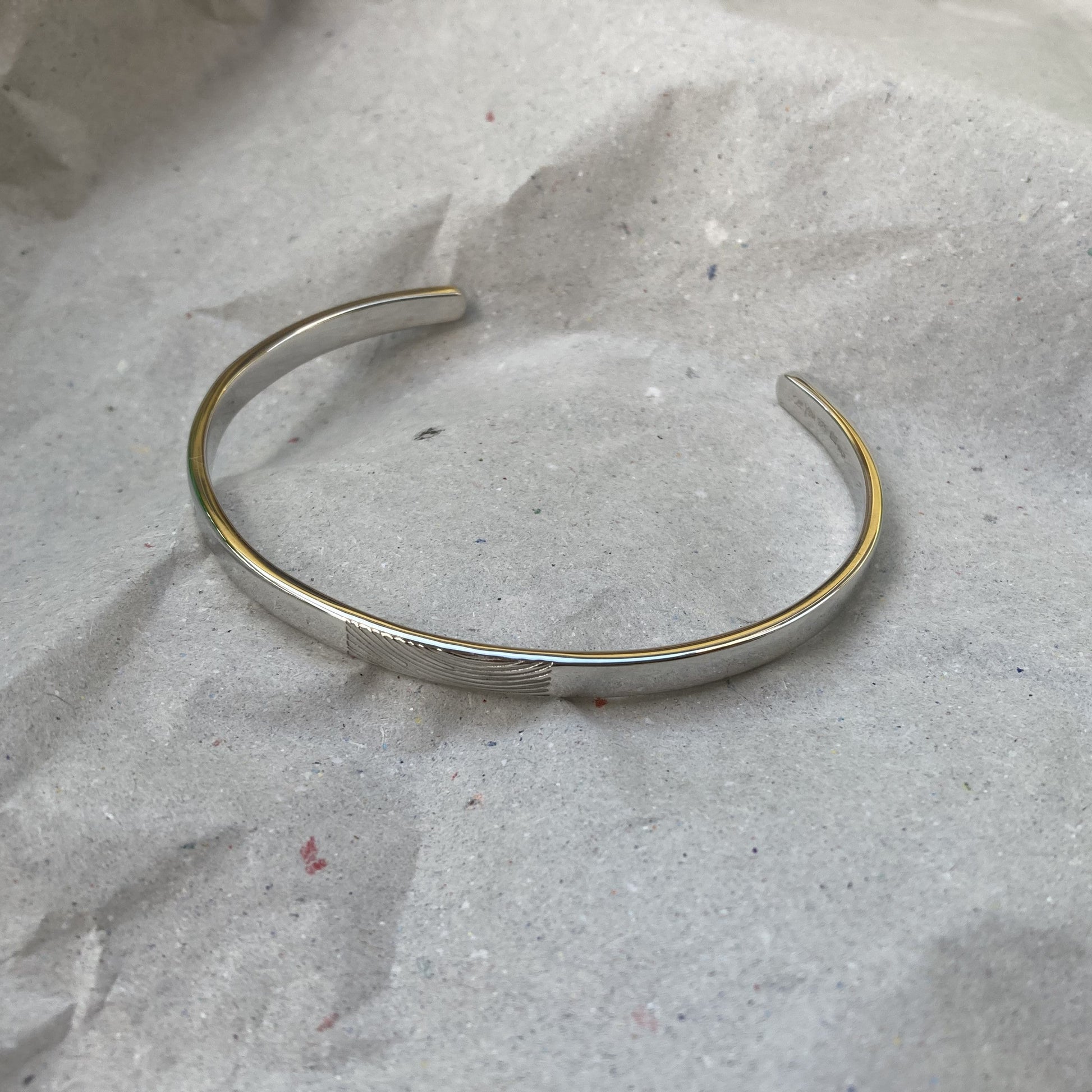 armband 5 mm breed voor tekst, een vingerafdruk of gravure ,alle