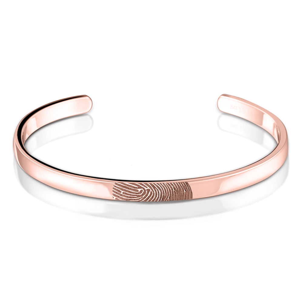 Roségoud armband 5 mm breed voor een gravure. roségoud
