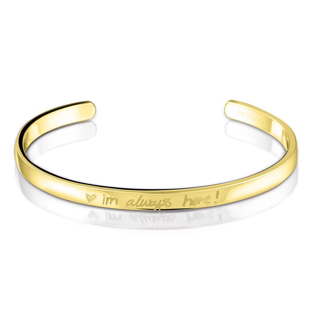 armband geelgoud 5 mm breed voor een gravure. Geelgoud