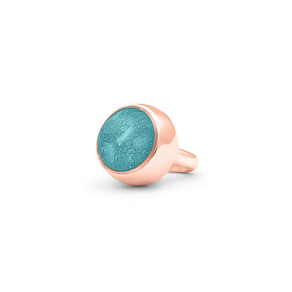 Subtiele charm als gedenksieraad gevuld met as, haar of moedermelk. Aqua