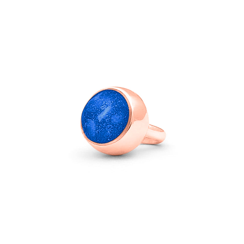 Subtiele charm als gedenksieraad gevuld met as, haar of moedermelk. Blue