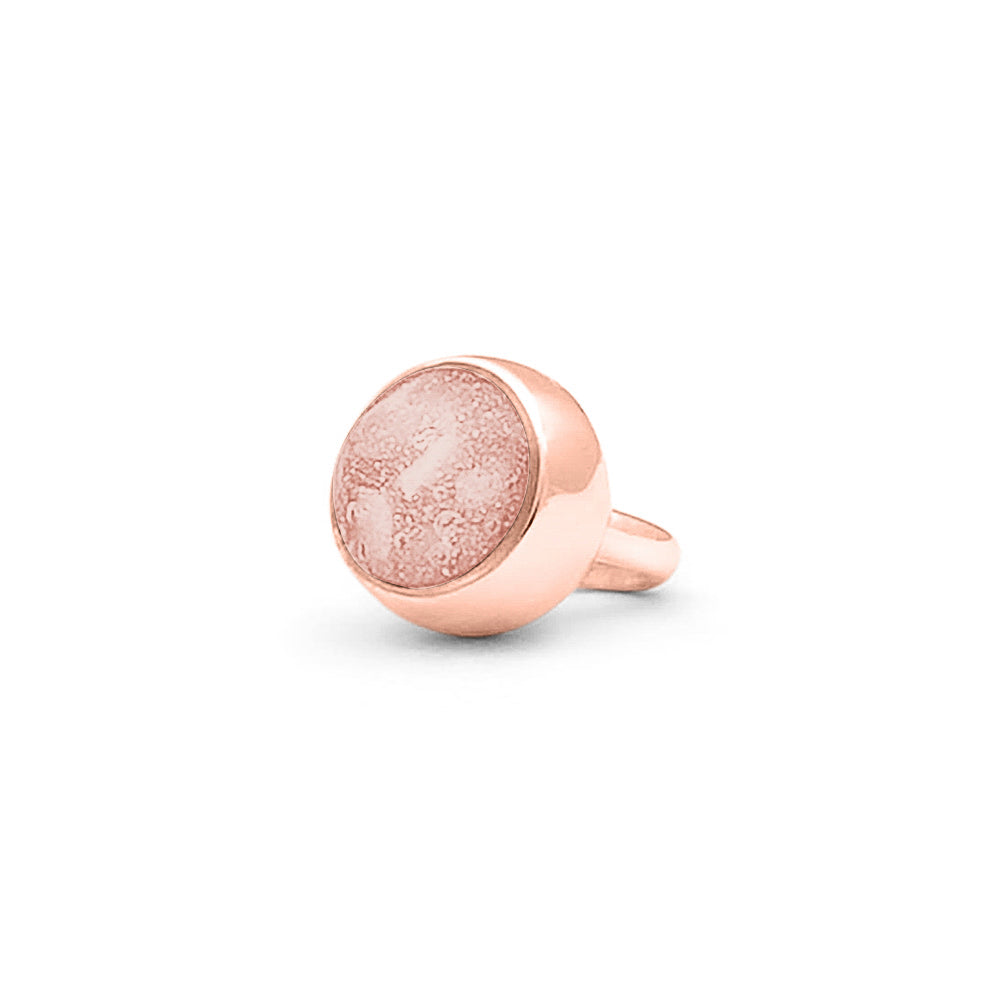 Subtiele charm als gedenksieraad gevuld met as, haar of moedermelk. Blush
