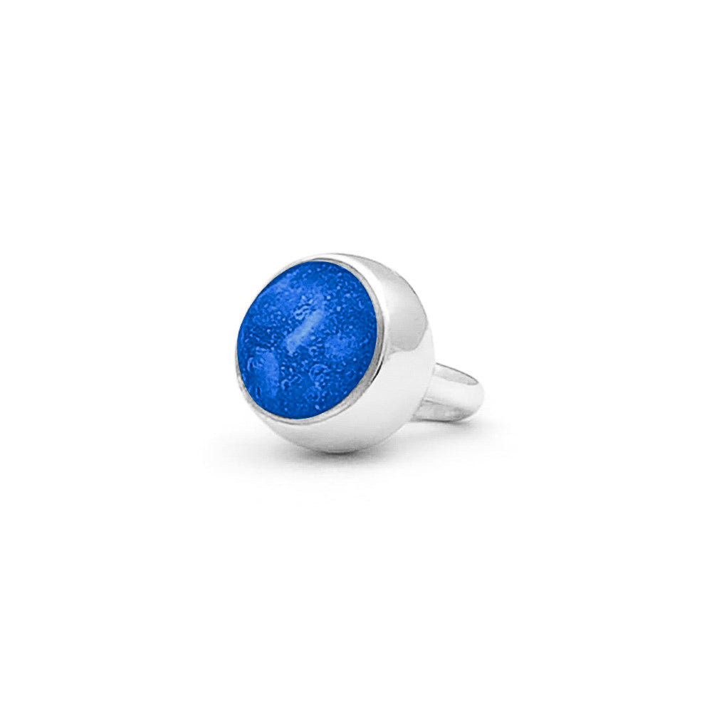 Subtiele charm als gedenksieraad gevuld met as, haar of moedermelk. Blue