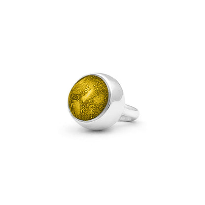 Subtiele charm als gedenksieraad gevuld met as, haar of moedermelk. Yellow