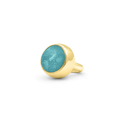 Subtiele charm als gedenksieraad gevuld met as, haar of moedermelk. Aqua