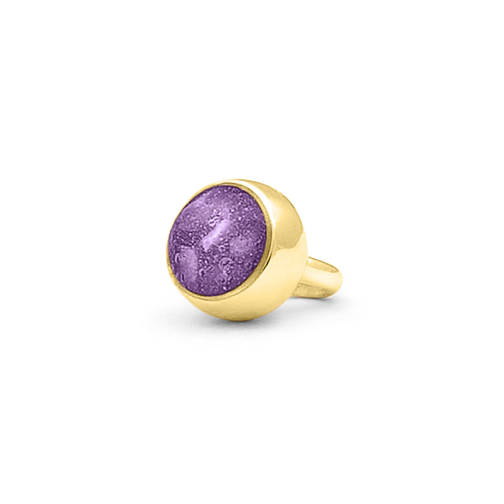 Subtiele charm als gedenksieraad gevuld met as, haar of moedermelk. Purple