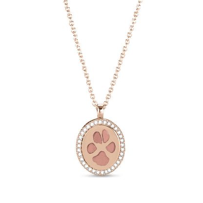 Hanger roségoud voorzien van een gravure uit collectie gedenksieraden. roségoud