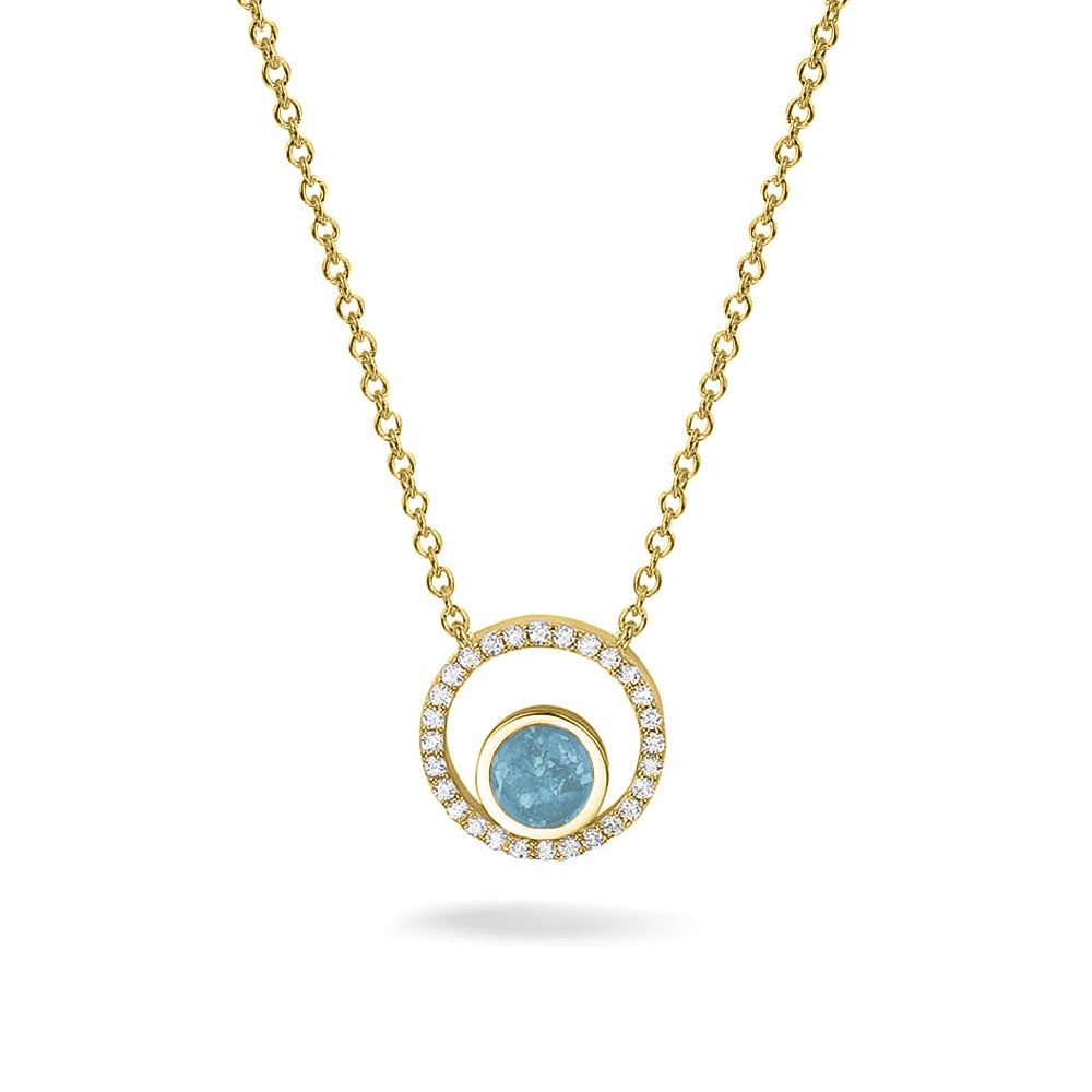 Ashanger, gedenksieraad, waar as en haar in verwerkt wordt. Baby