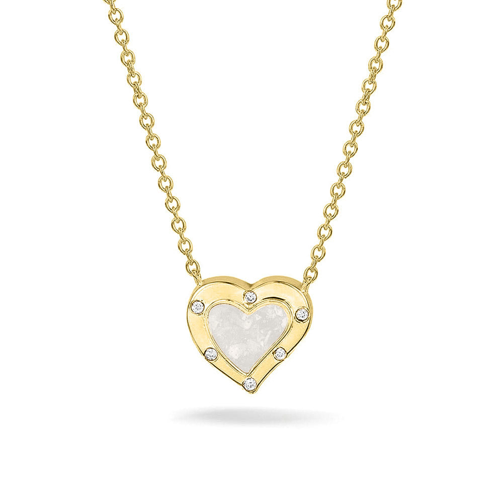 Ashanger hart, gedenksieraad, waar as en haar in verwerkt wordt. white