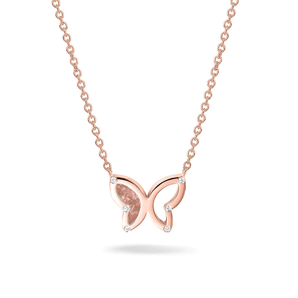 Ashanger vlinder, gedenksieraad, waar as en haar in verwerkt wordt. blush