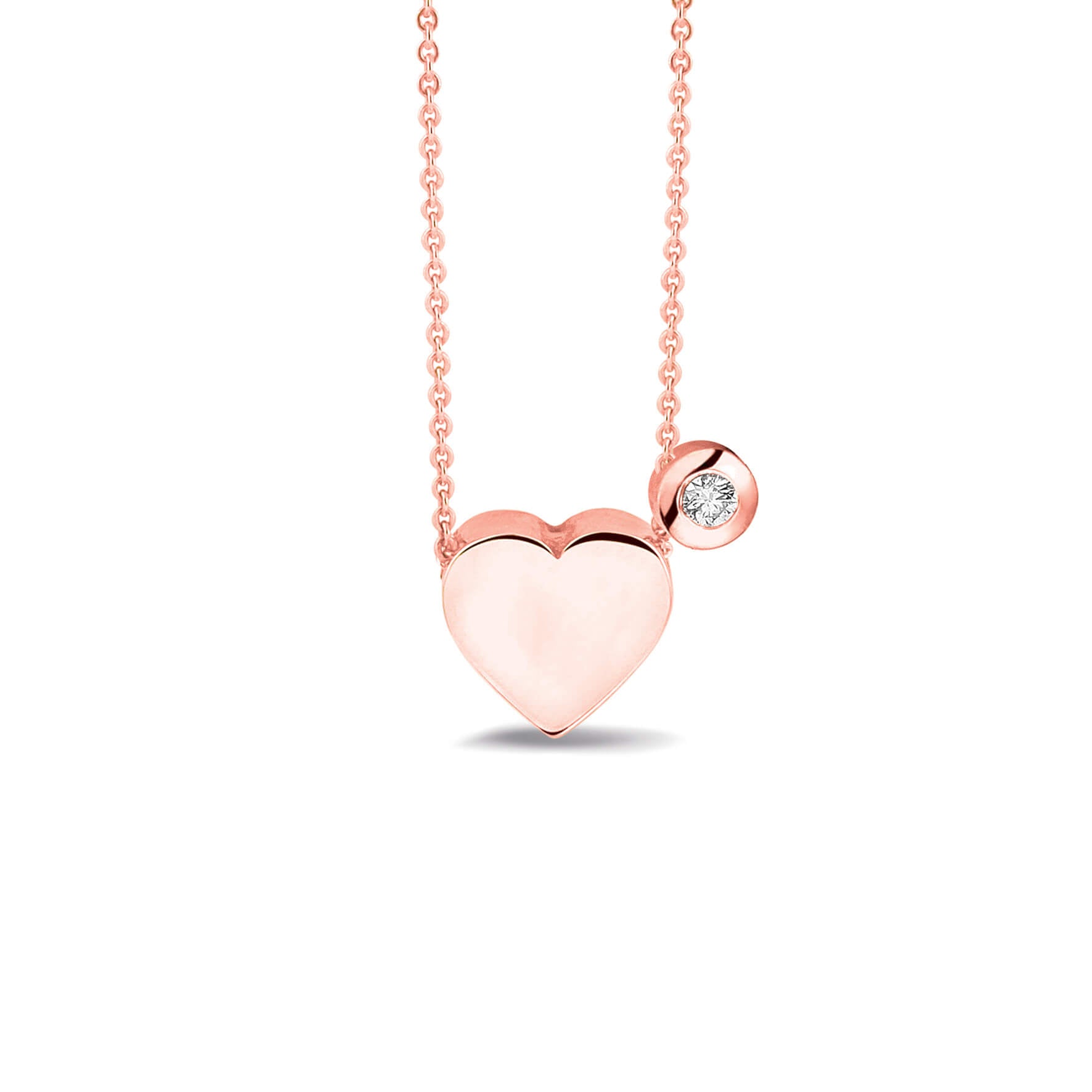 Ashanger hart, gedenksieraad, waar as en haar in verwerkt wordt. Roségoud