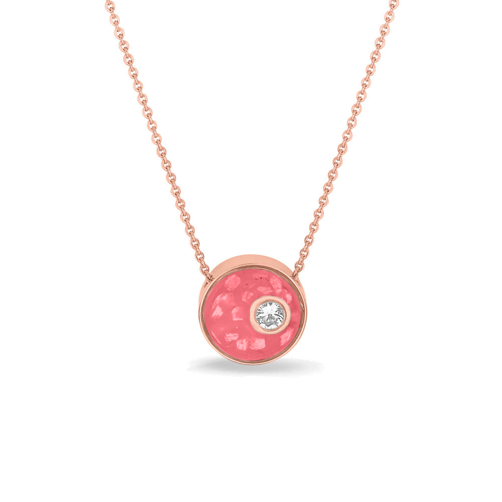 Ashanger rond, gedenksieraad, waar as en haar in verwerkt wordt. Soft