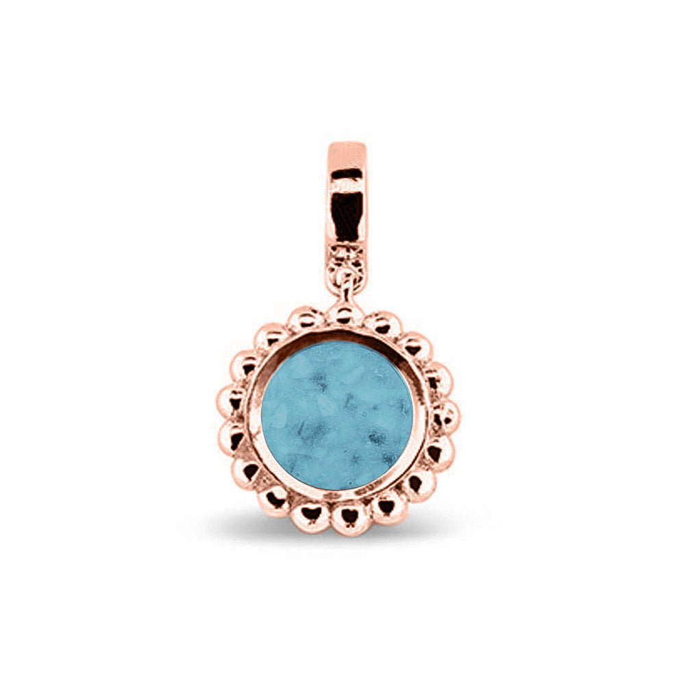 Asbedel aan de voorzijde zichtbaar gevuld wordt met as of haar. Het vullen en sealen met een keuze in 20 kleuren, wordt in onze ambachtelijke edelsmederij gedaan. Baby