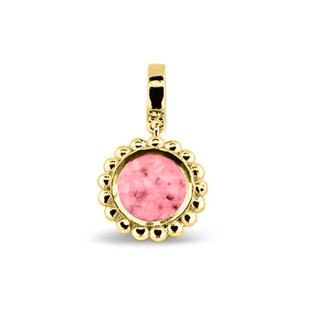 Asbedel die aan de voorzijde zichtbaar gevuld wordt met as of haar. Het vullen en sealen met een keuze in 20 kleuren, wordt in onze ambachtelijke edelsmederij gedaan. Soft