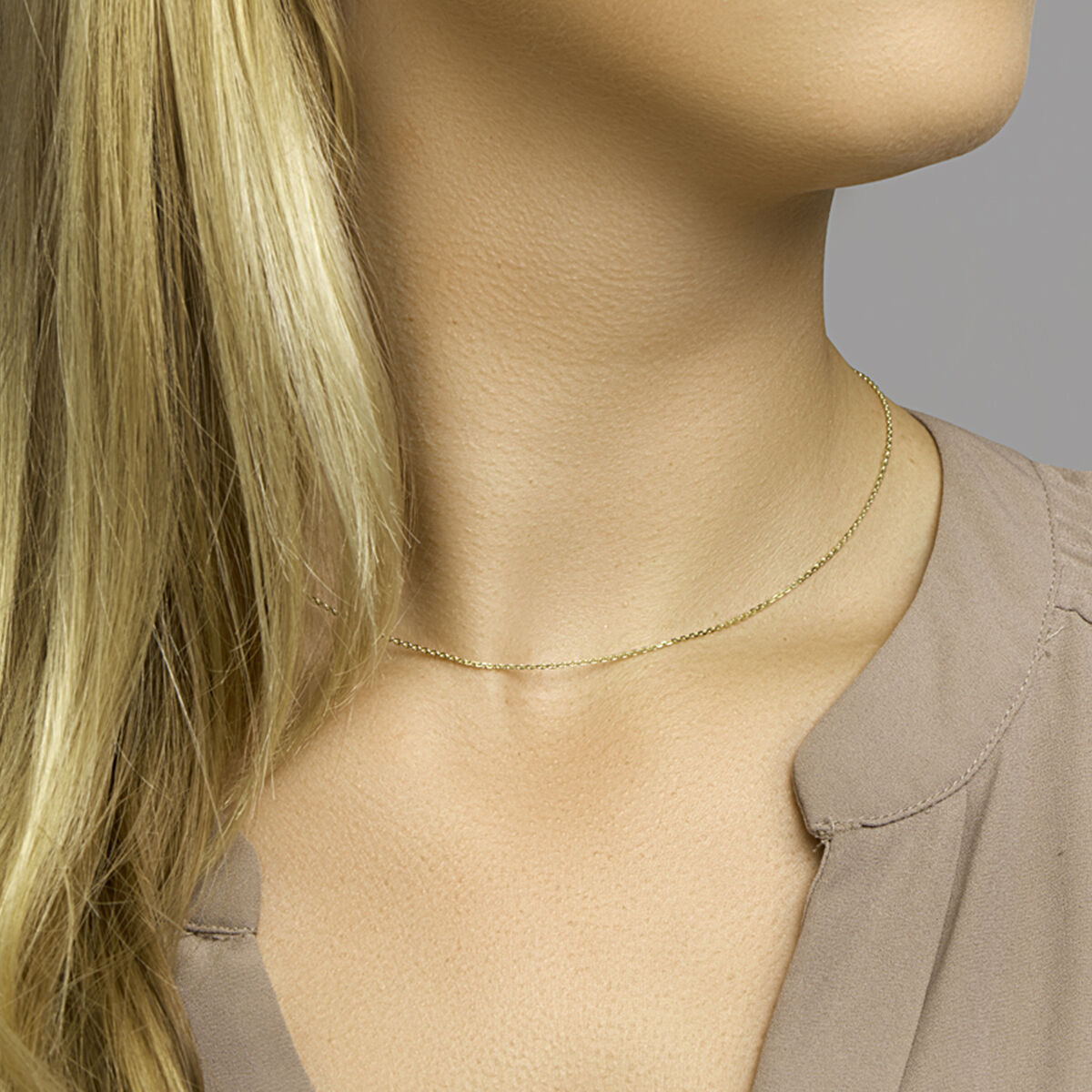 Collier anker geelgoud