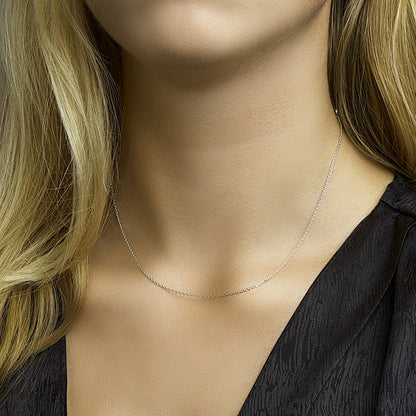 Collier anker witgoud