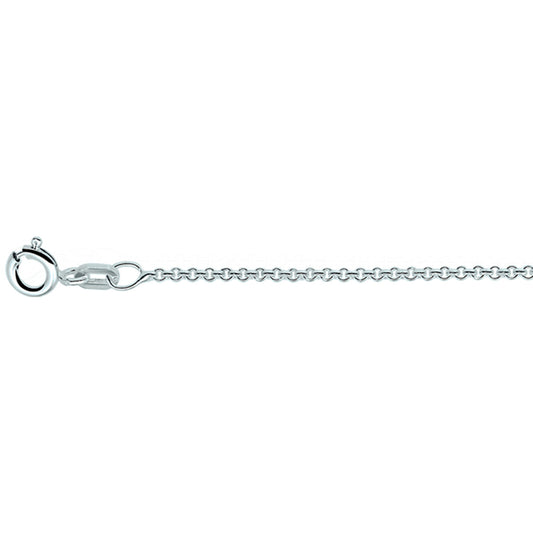 Zilveren collier gepolijst met anker schakel gediamanteerd. Deze uitvoering heeft een hele mooie uitstraling