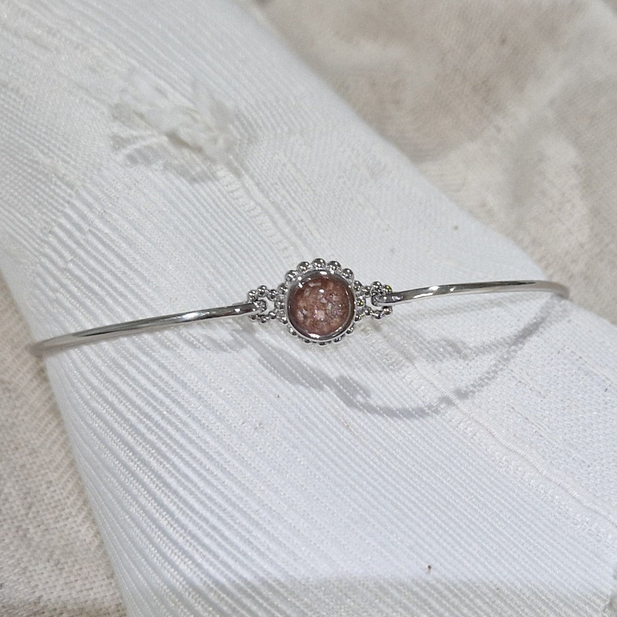 Roségouden as armband met as, haar of moedermelk. Alle