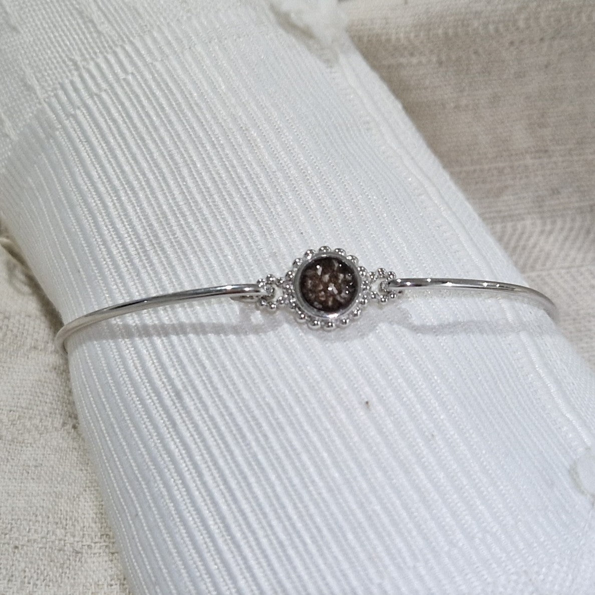 Zilveren as armband met as, haar of moedermelk,alle