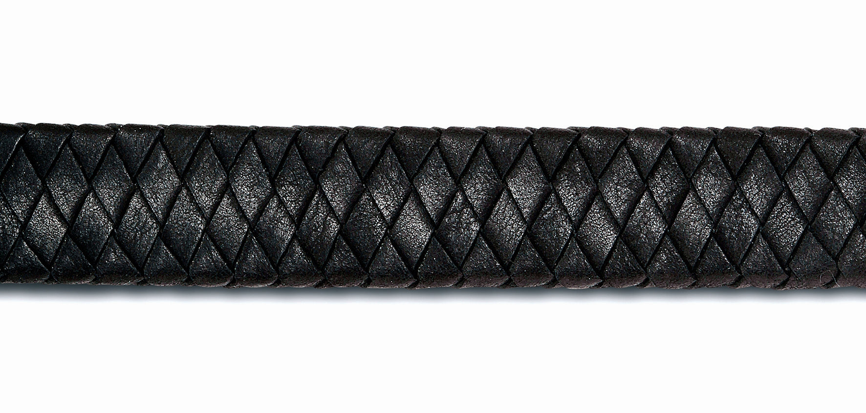 Lederen armband voorzien van vingerafdruk in sluiting in zilver