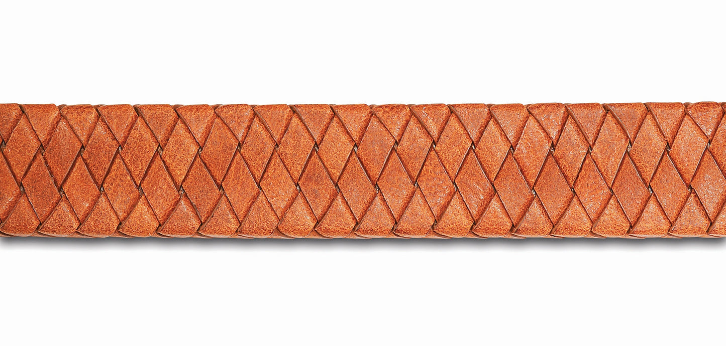 Lederen armband voorzien van as of haar in sluiting in zilver of goud
