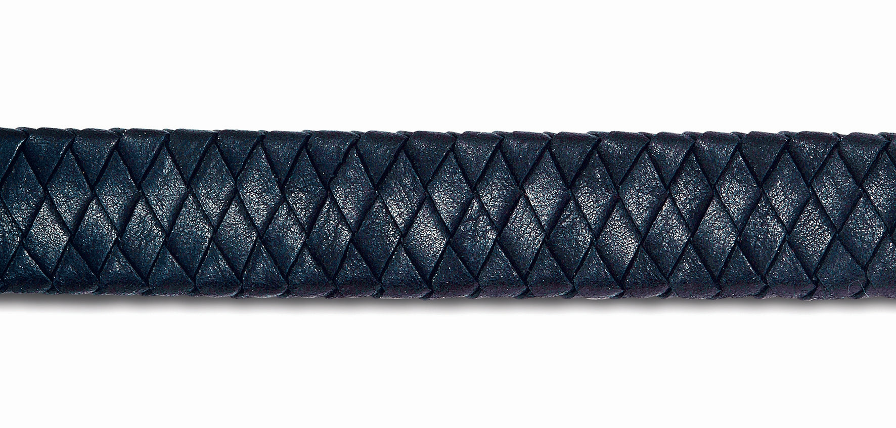 Lederen armband voorzien van vingerafdruk in sluiting in zilver