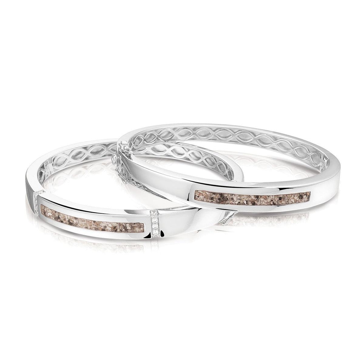 Roségouden as armband die gevuld kan worden met as of haar