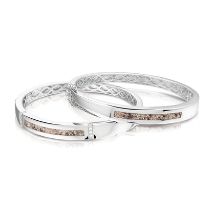 Roségouden as armband die  gevuld kan worden met as of haar