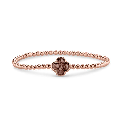 Flexibele as armband met compartiment voor as of haar, gedenksieraden. Brown