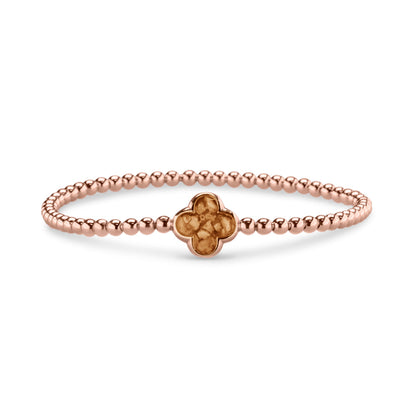 Flexibele as armband met compartiment voor as of haar, gedenksieraden. Gold