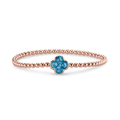 Flexibele as armband met compartiment voor as of haar, gedenksieraden. Marine