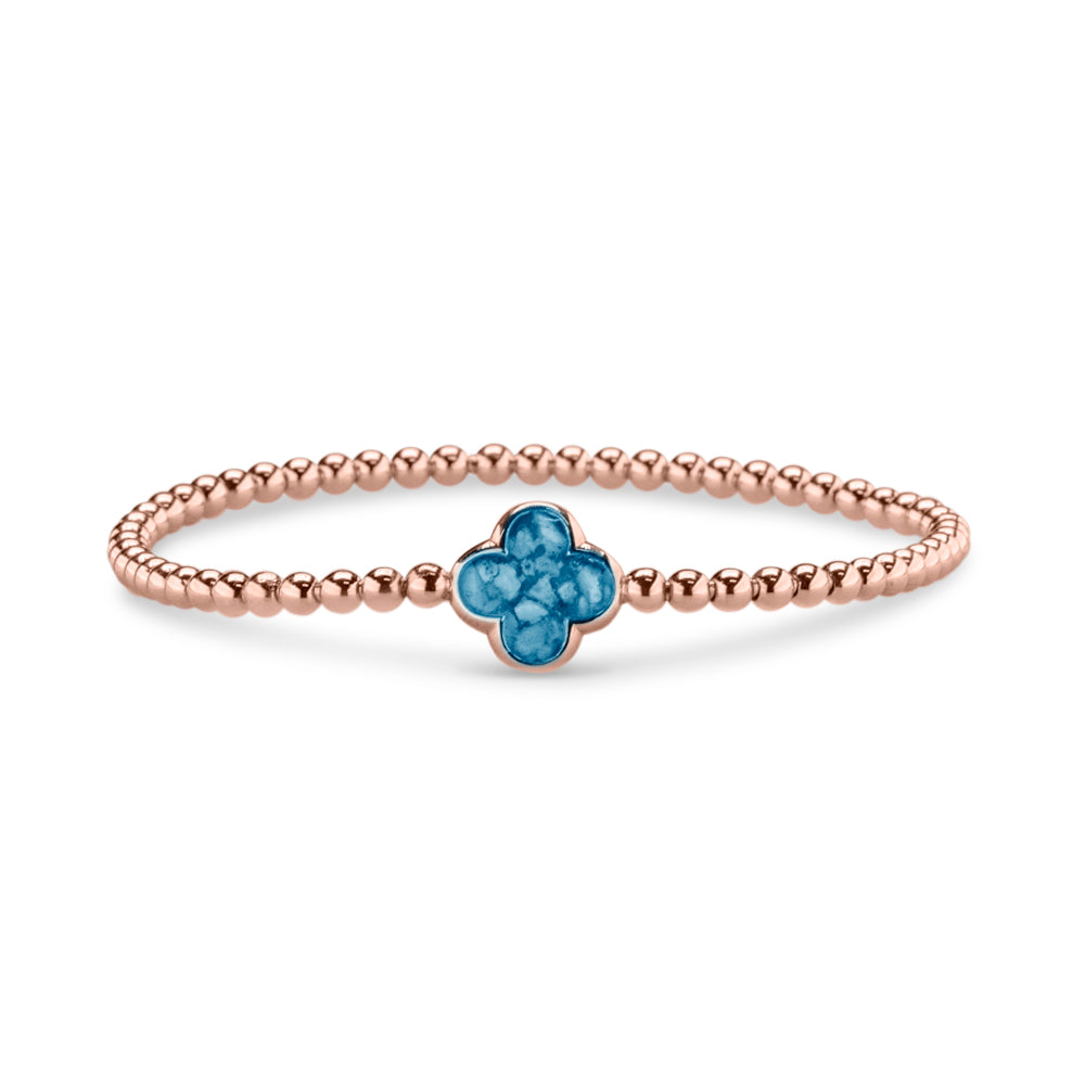 Flexibele as armband met compartiment voor as of haar, gedenksieraden. Marine