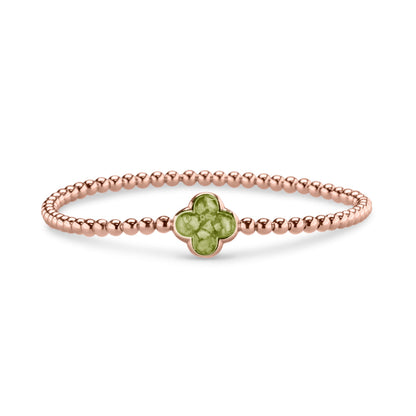 Flexibele as armband met compartiment voor as of haar, gedenksieraden. Olive
