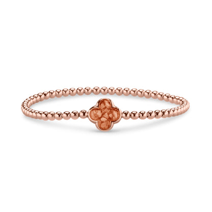 Flexibele as armband met compartiment voor as of haar, gedenksieraden. Orange