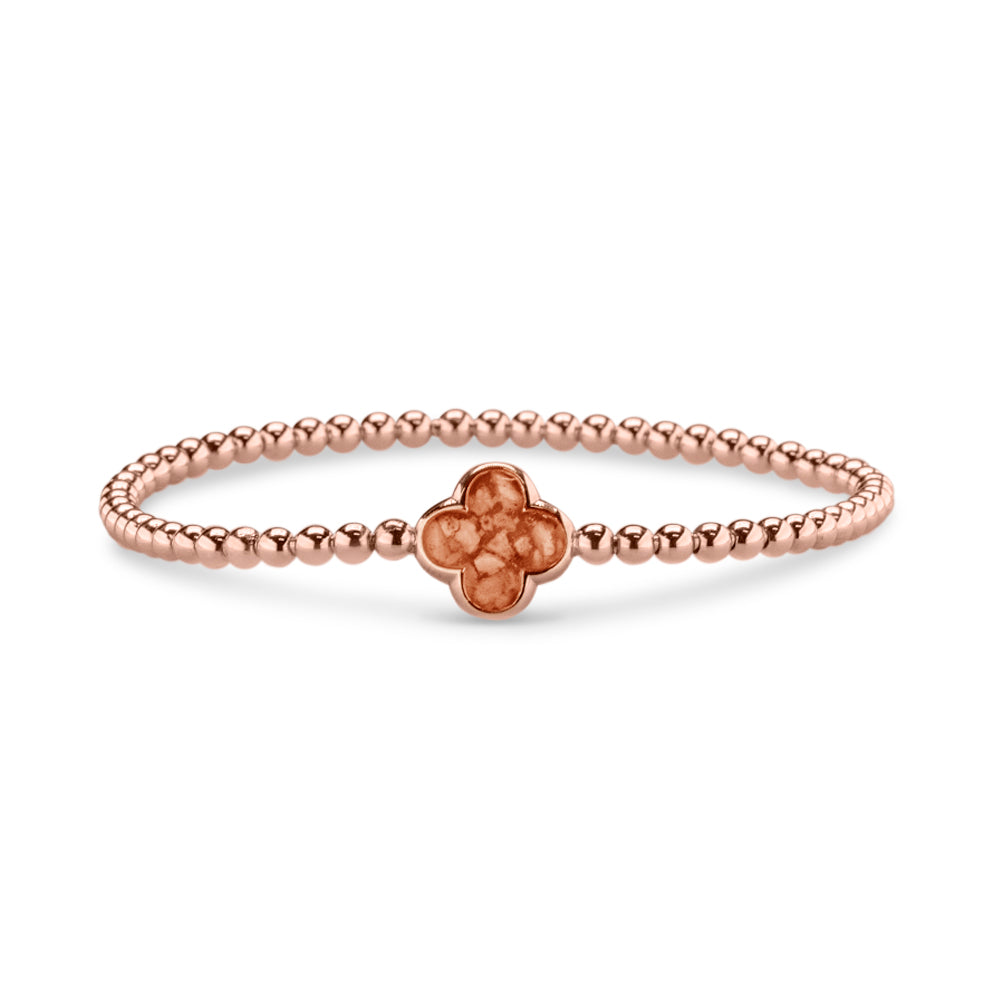 Flexibele as armband met compartiment voor as of haar, gedenksieraden. Orange