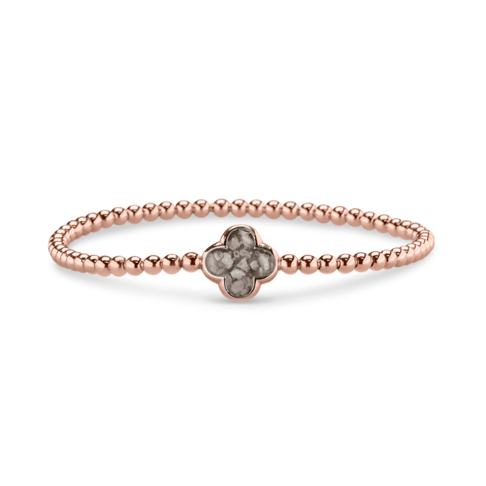 Flexibele as armband met compartiment voor as of haar, gedenksieraden. Silver