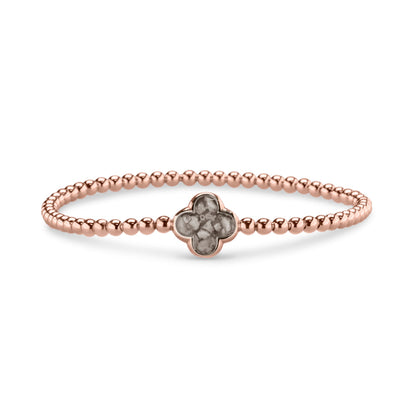 Flexibele as armband met compartiment voor as of haar, gedenksieraden. Silver