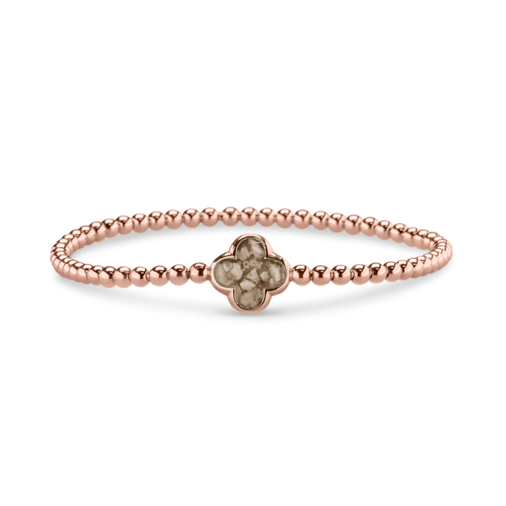 Flexibele as armband met compartiment voor as of haar, gedenksieraden. Transparent