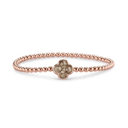 Flexibele as armband met compartiment voor as of haar, gedenksieraden. Transparent