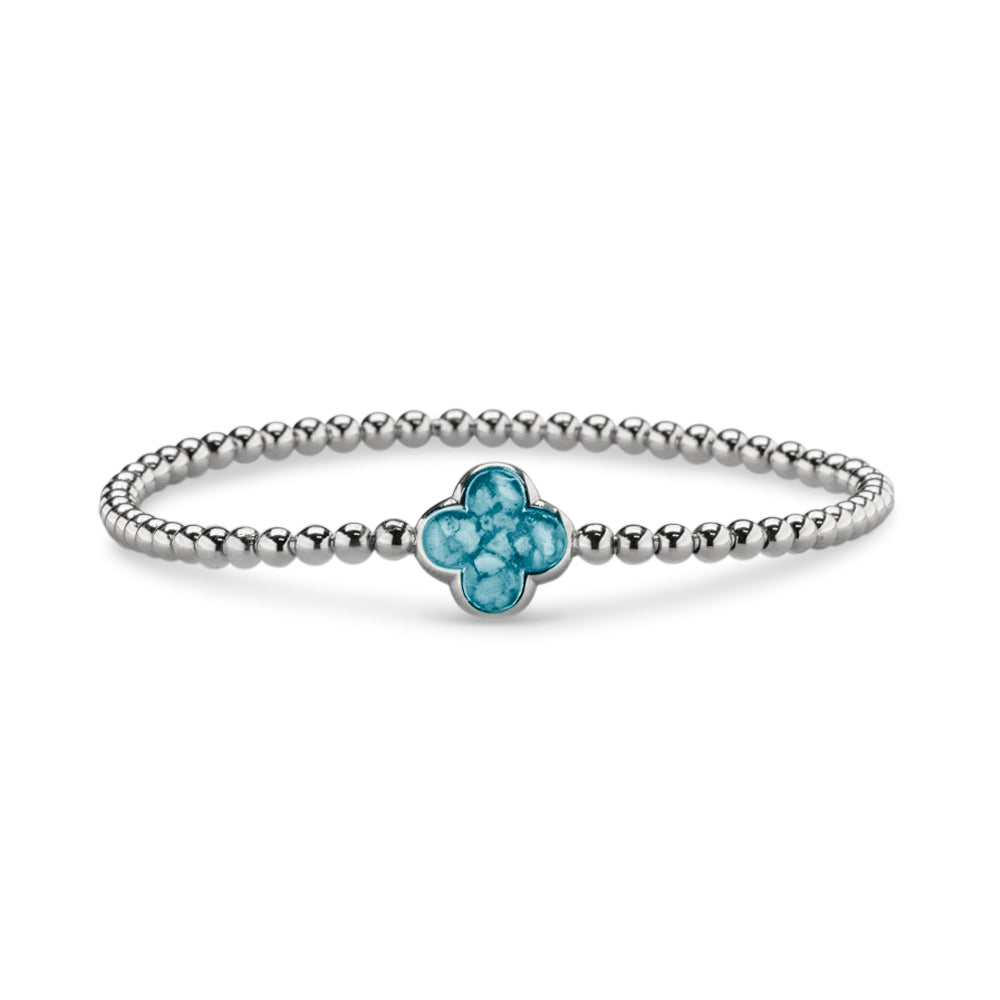 Flexibele as armband met compartiment voor as of haar, gedenksieraden. Baby